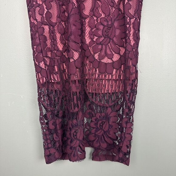 Nwt Charlotte Russe Lace Strapless Sweetheart BodyCon Midi Dress Small - Picture 3 of 7